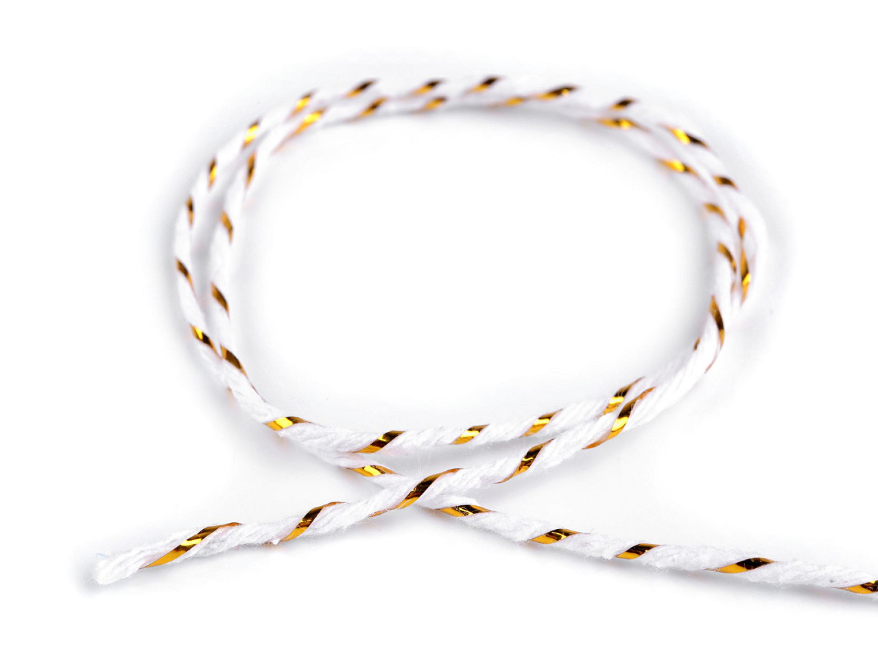 Christmas twisted twine / string with lurex ø1.5 mm - Green (1 Piece)