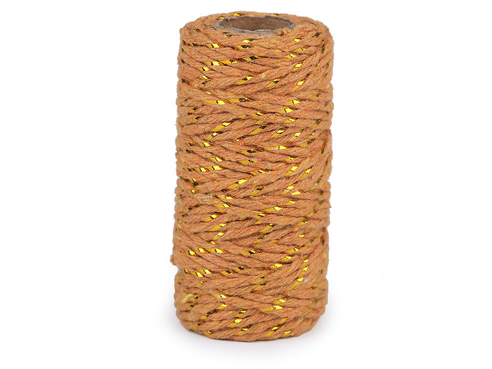 Christmas twisted twine / string with lurex ø1.5 mm - Green (1 Piece)