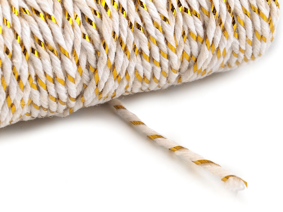 Christmas twisted twine / string with lurex ø1.5 mm - Green (1 Piece)