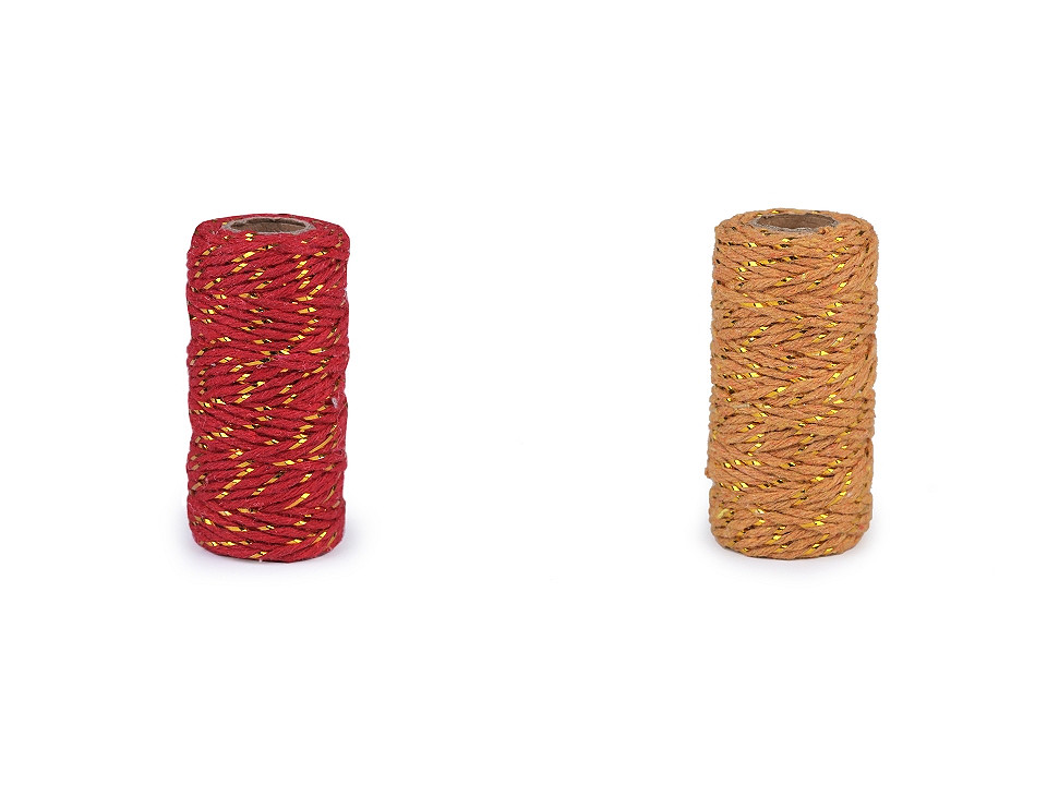 Christmas twisted twine / string with lurex ø1.5 mm - Green (1 Piece)