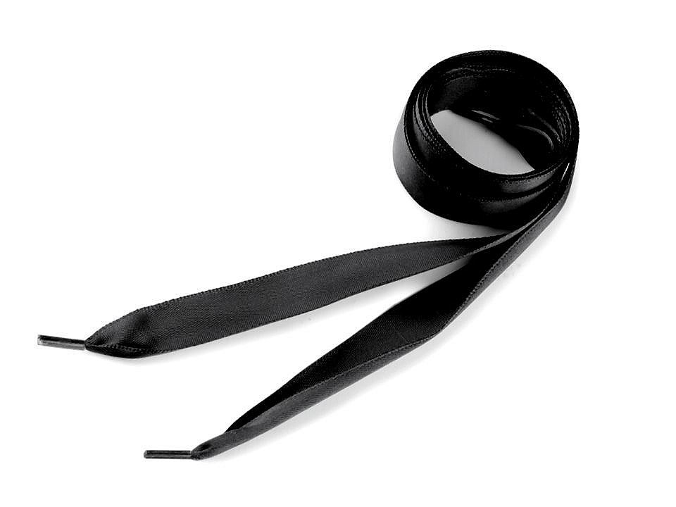 Satin laces length 110 cm - Black (100 Pieces)