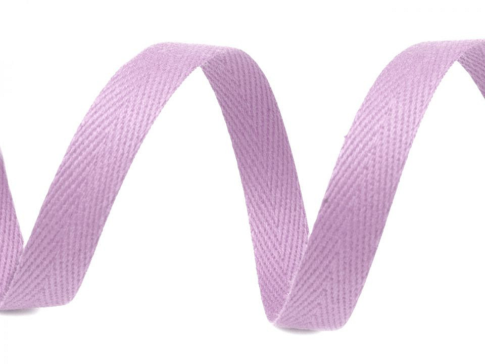 Herringbone twill tape width 10 mm - Lightgrey (50 Meters)