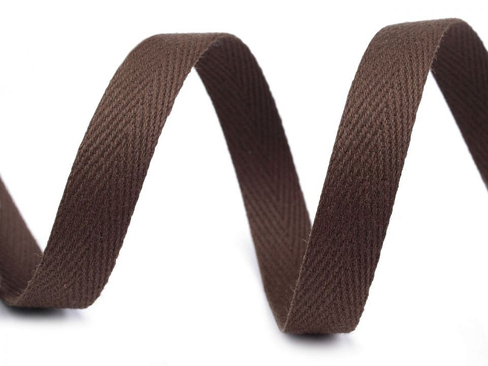 Herringbone twill tape width 10 mm - Lightgrey (50 Meters)