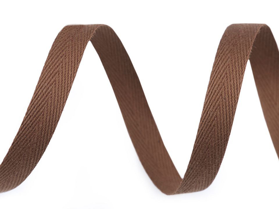 Herringbone twill tape width 10 mm - Lightgrey (50 Meters)