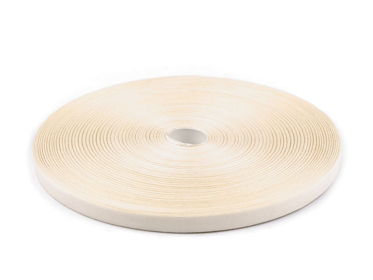 Cotton canvas ribbon width 10 mm - White (1 Meter)