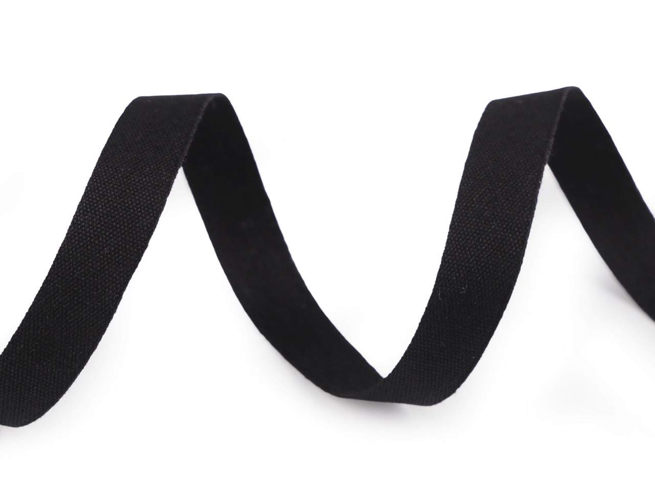 Cotton canvas ribbon width 10 mm - White (1 Meter)