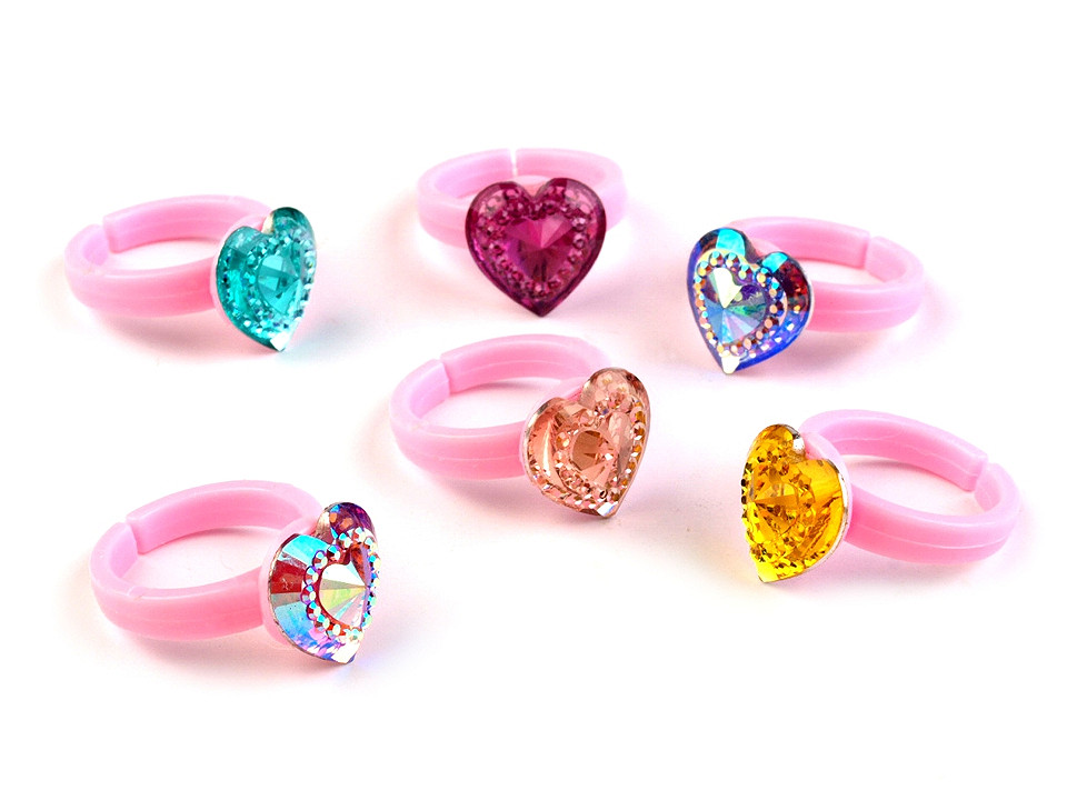 Girls rings - assorted mix - Mix (36 Pieces)