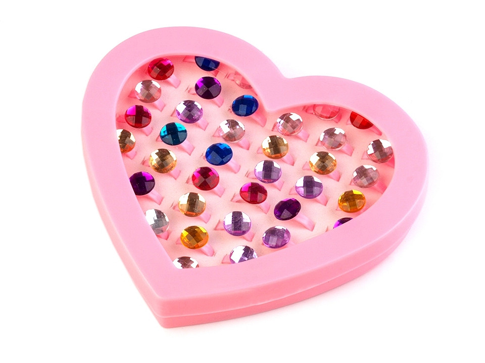 Girls rings - assorted mix - Mix (36 Pieces)