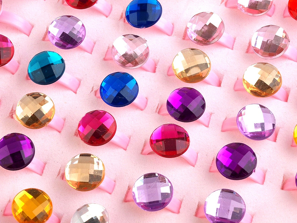 Girls rings - assorted mix - Mix (36 Pieces)