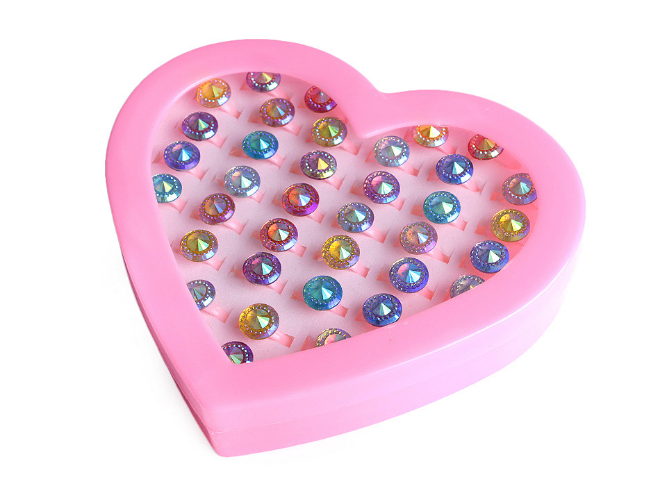 Girls rings - assorted mix - Mix (36 Pieces)