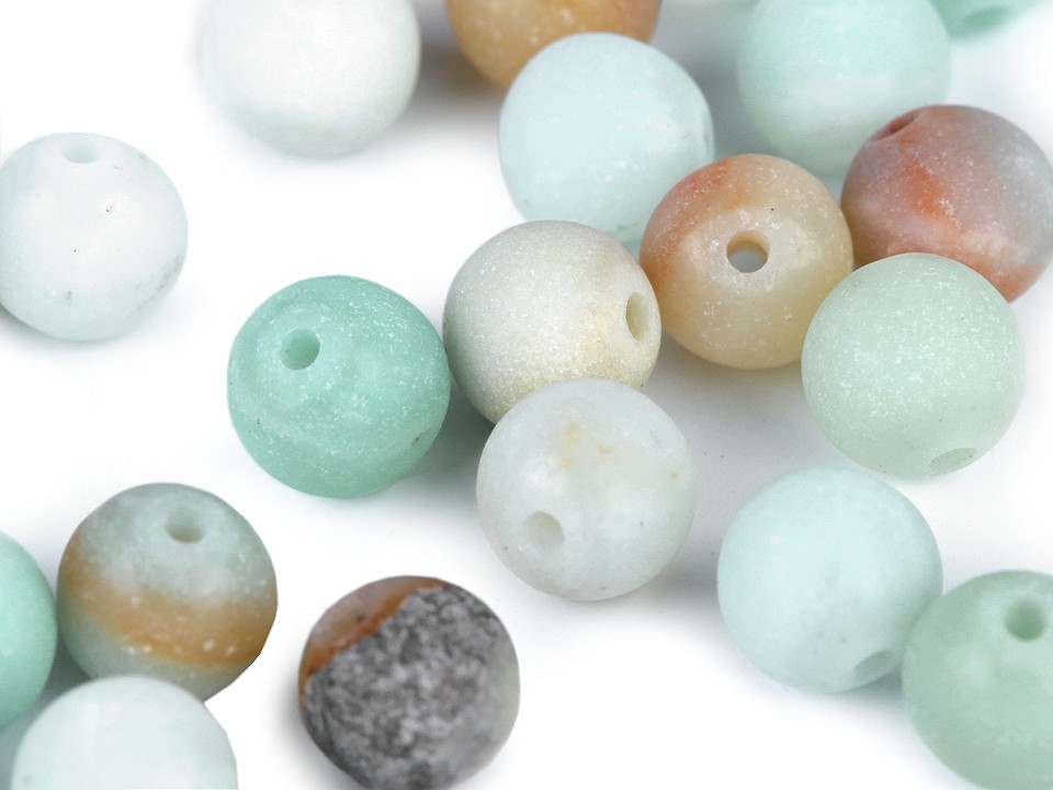 Amazonite matte synthetic mineral ø6 mm - Amazonit (60 Pieces)