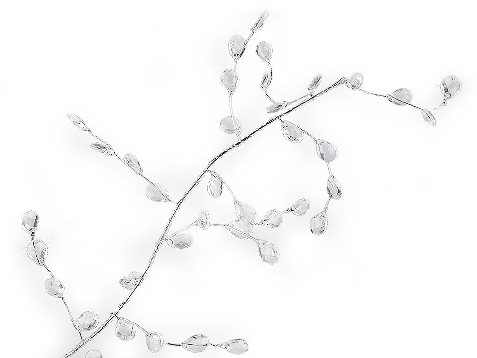 Crystal beads wire garland branch - Crystal (1 Piece)