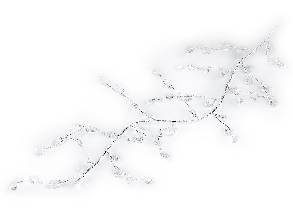 Crystal beads wire garland branch - Crystal (1 Piece)