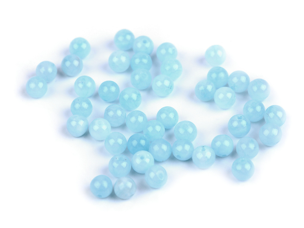 Aquamarine synthetic mineral beads ø4 mm - Aquamarine (88 Pieces)