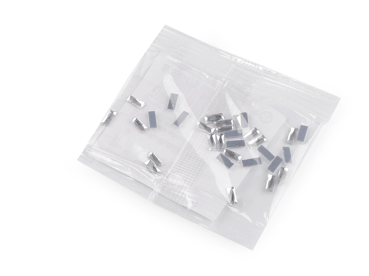 Iron-on hotfix rhinestones rectangle full-surface grinding 3x7 mm - Crystal (2 Grams)