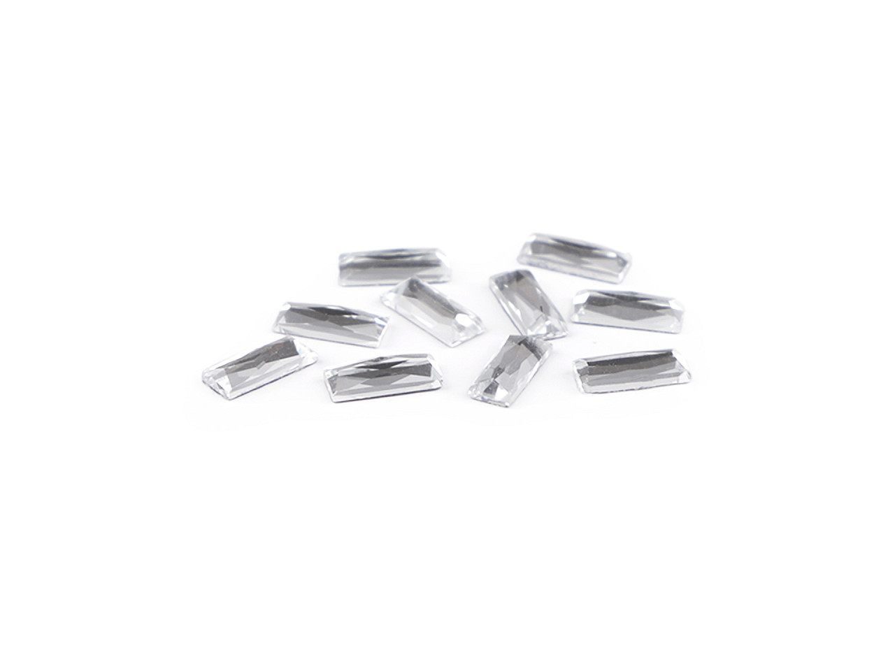 Iron-on hotfix rhinestones rectangle full-surface grinding 3x7 mm - Crystal (2 Grams)