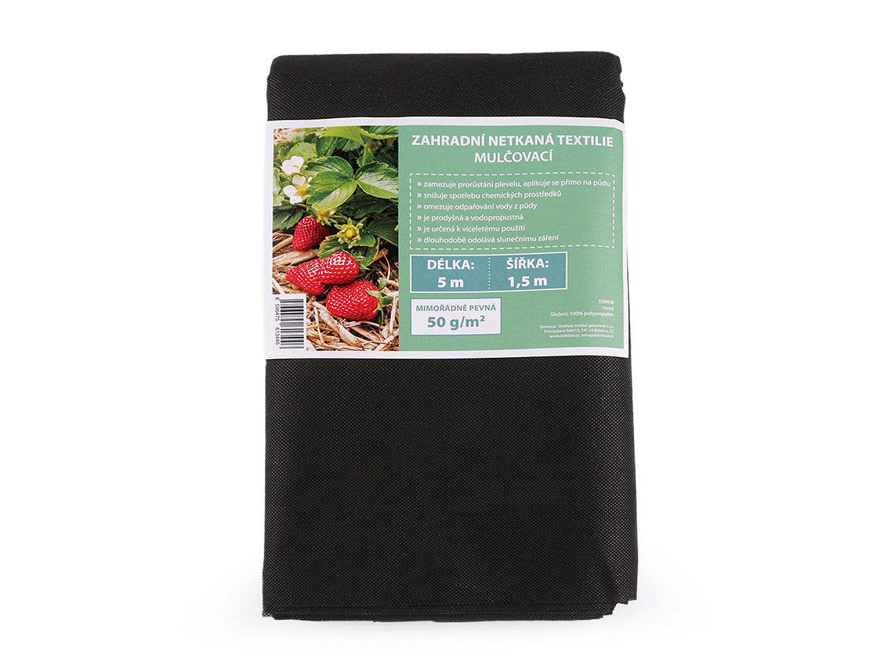 Garden non-woven landscape fabric - Black (5 Meters)