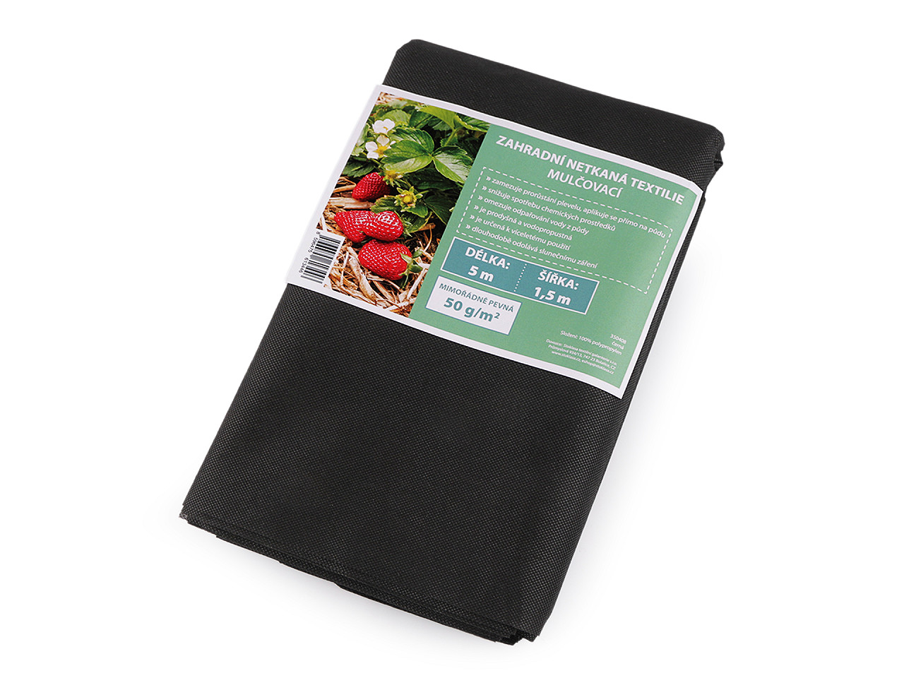 Garden non-woven landscape fabric - Black (5 Meters)