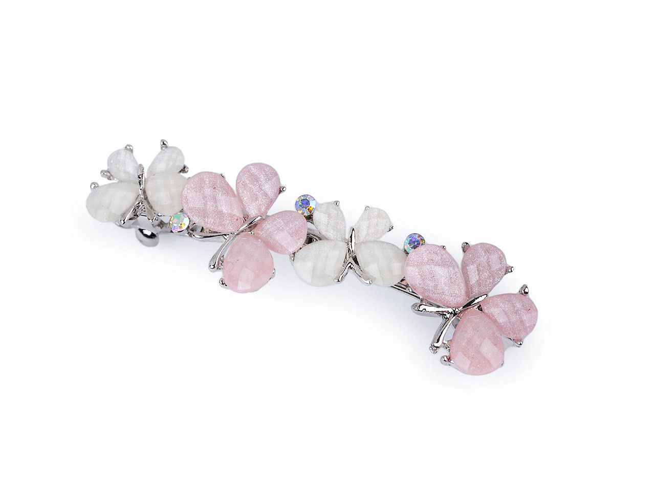 French hair clip butterfly, flower - Powder (1 Piece)