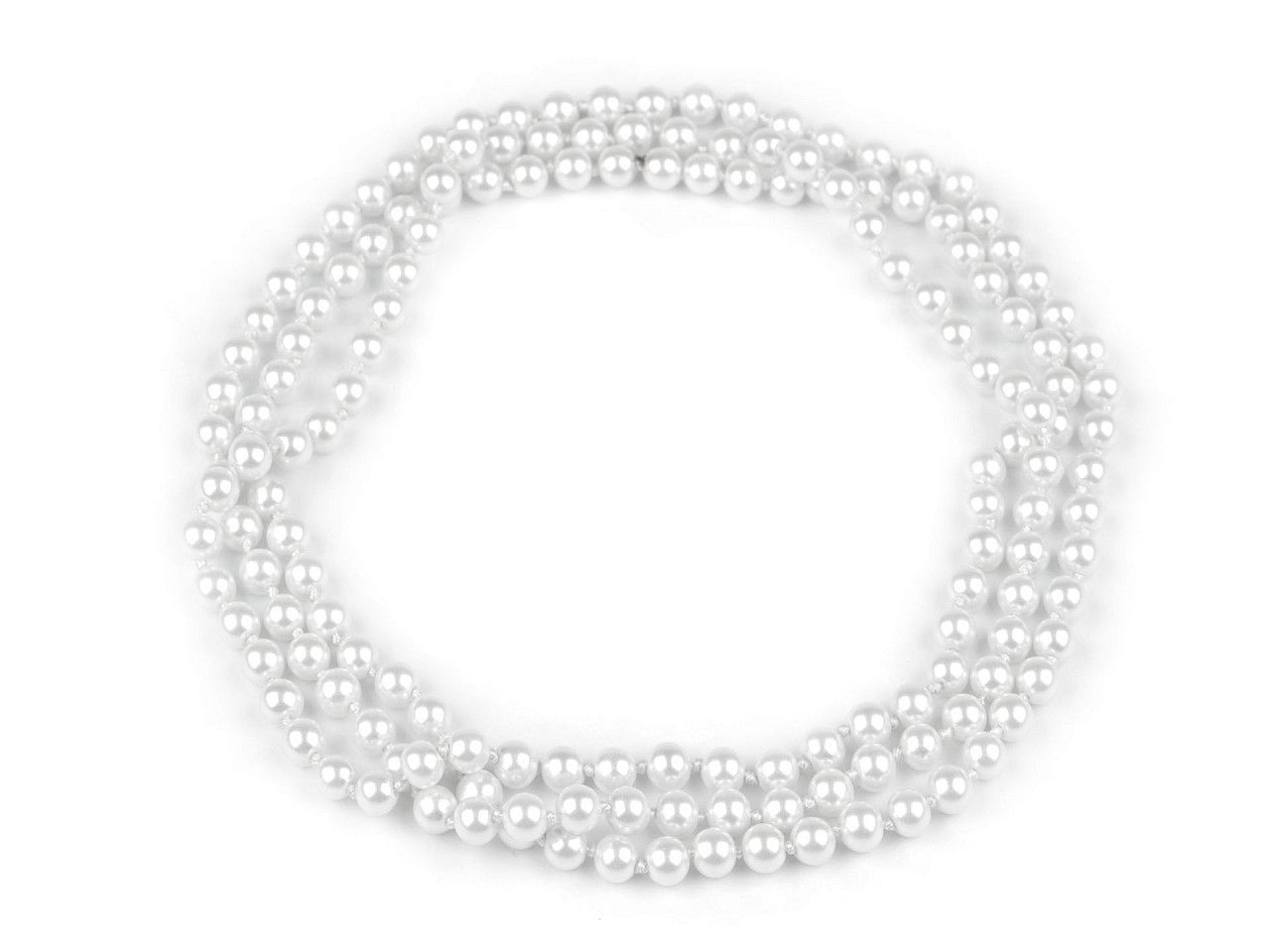 Faux pearl necklace long, retro - Light pink (1 Piece)