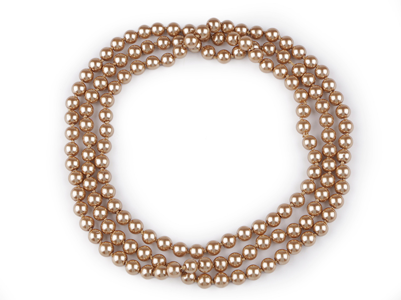 Faux pearl necklace long, retro - Light pink (1 Piece)