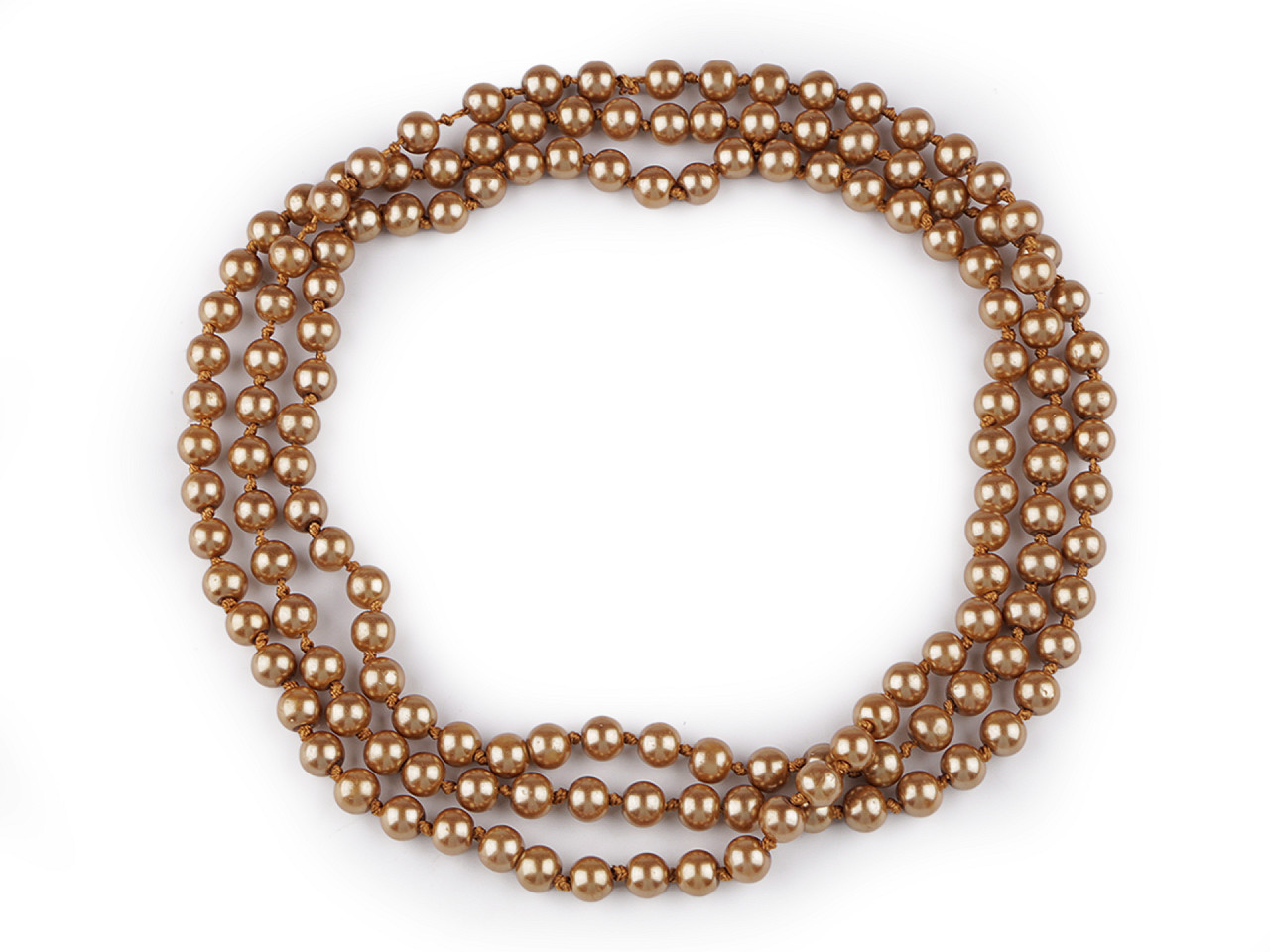 Faux pearl necklace long, retro - Light pink (1 Piece)