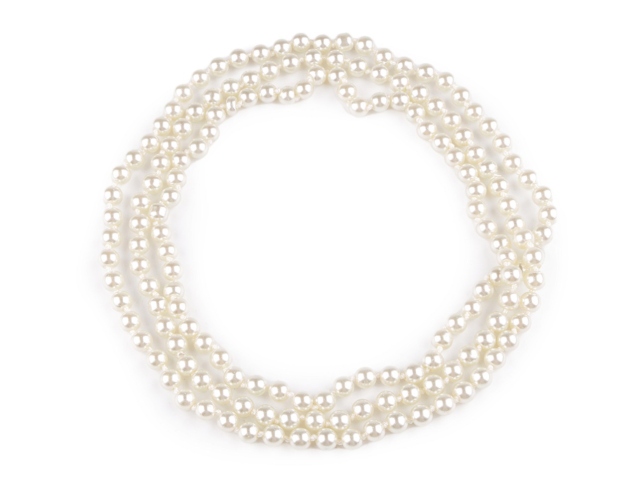 Faux pearl necklace long, retro - Light pink (1 Piece)