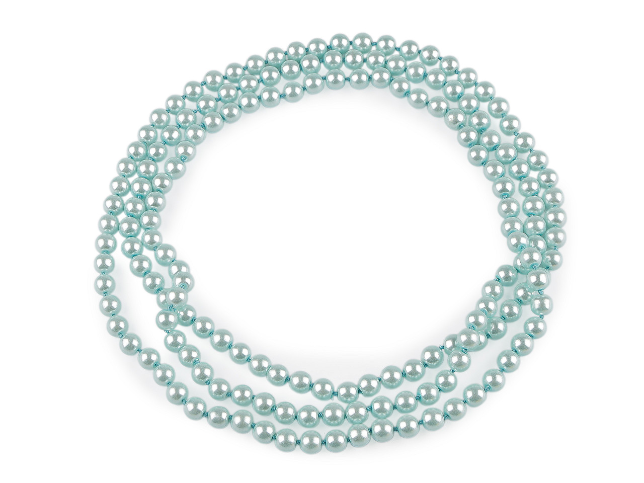 Faux pearl necklace long, retro - Light pink (1 Piece)