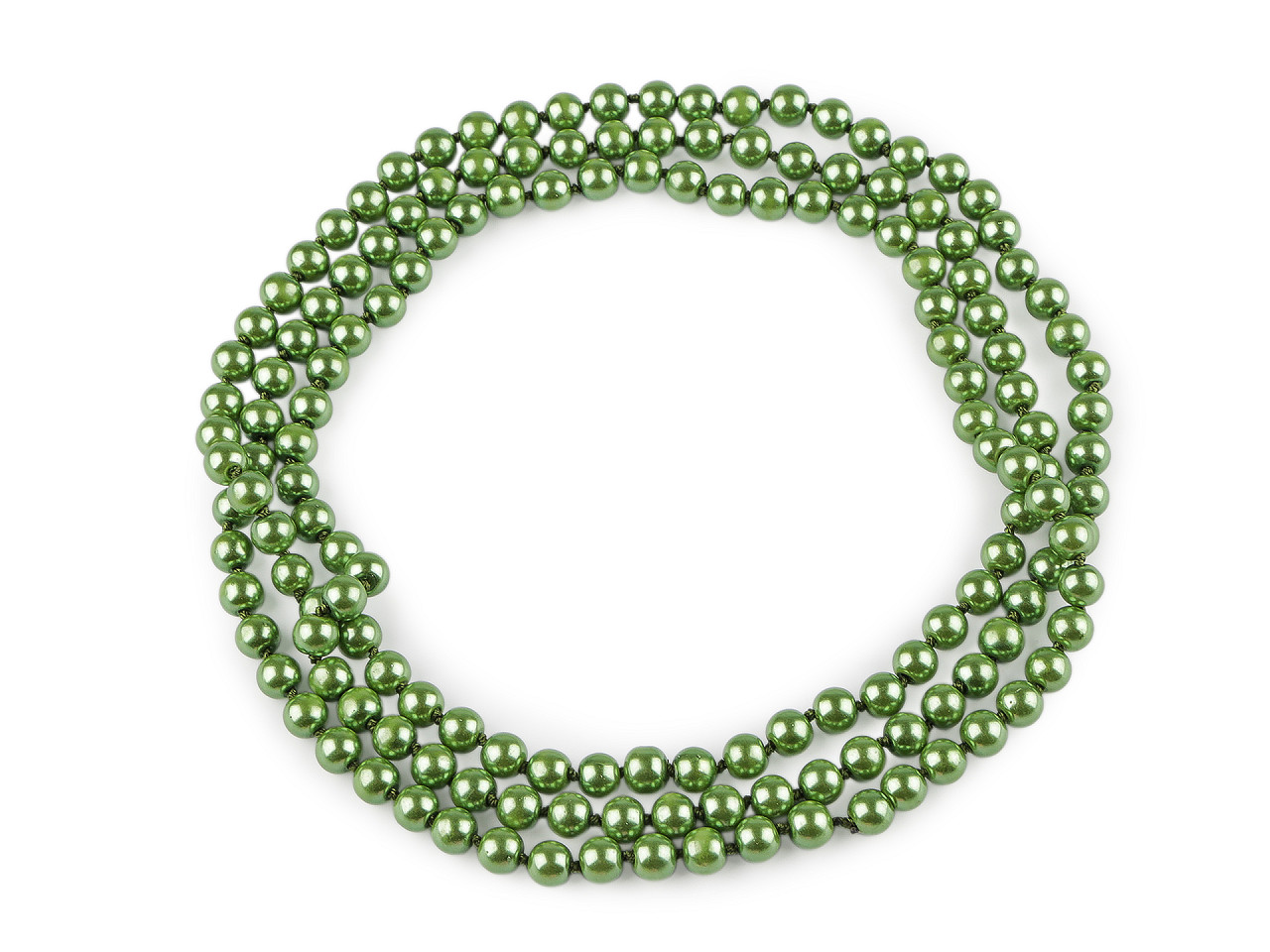 Faux pearl necklace long, retro - Light pink (1 Piece)