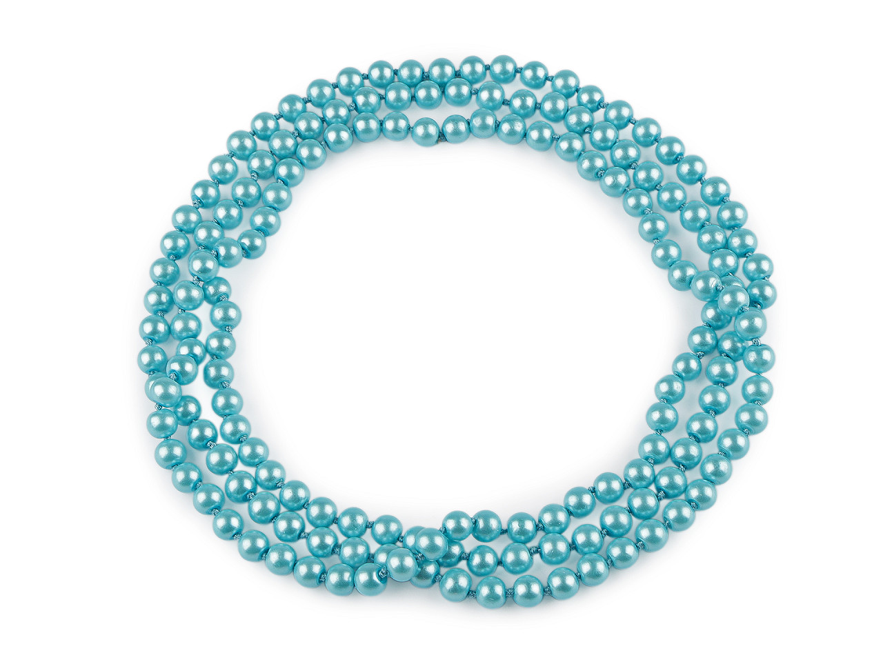 Faux pearl necklace long, retro - Light pink (1 Piece)