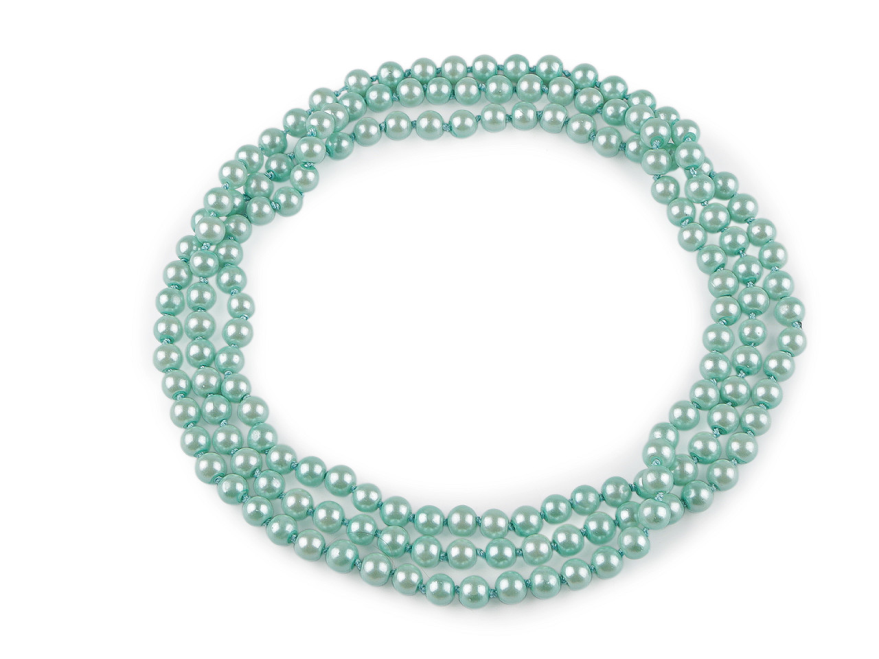 Faux pearl necklace long, retro - Light pink (1 Piece)