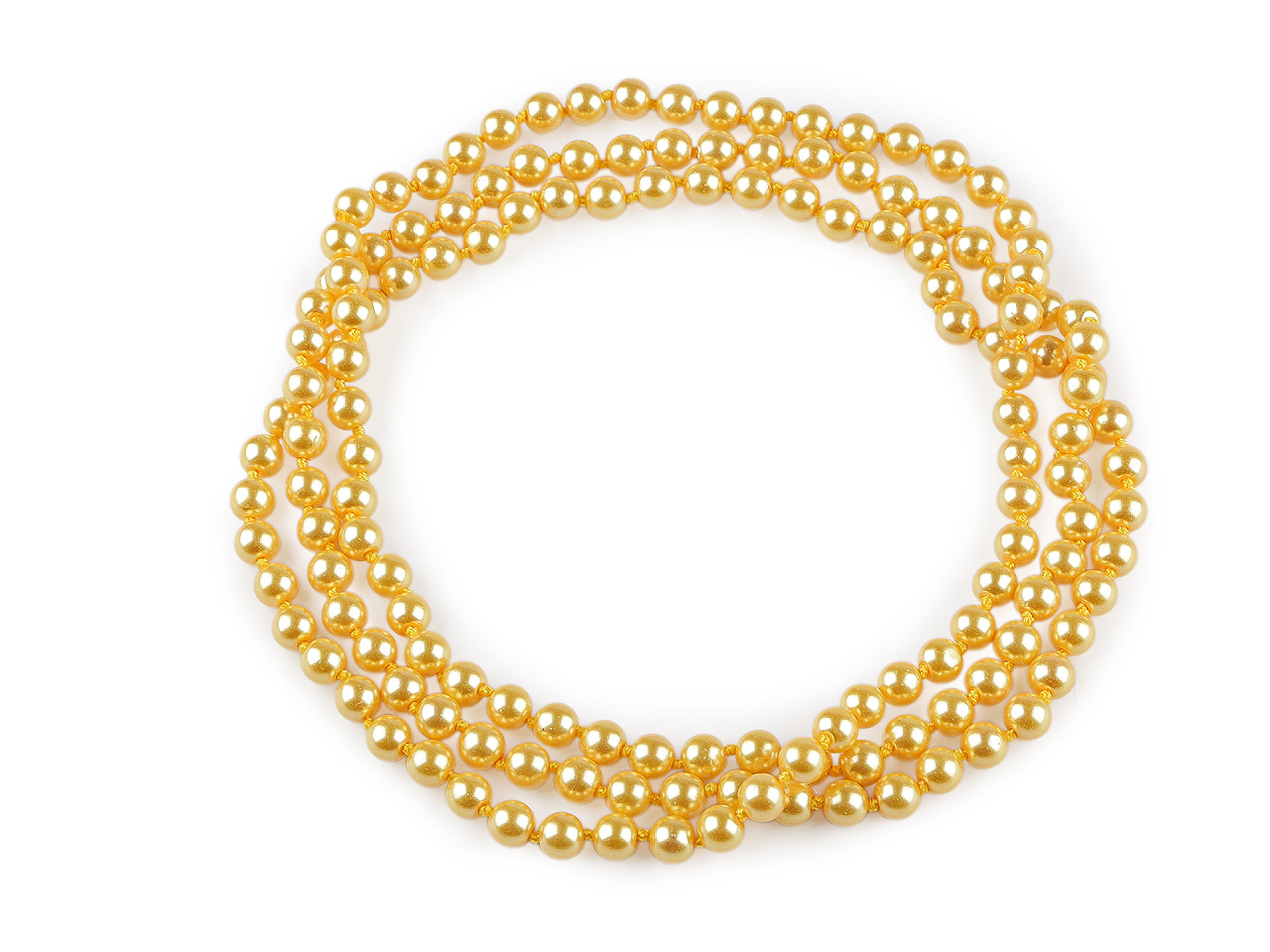 Faux pearl necklace long, retro - Light pink (1 Piece)