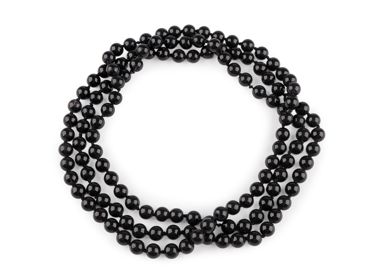 Faux pearl necklace long, retro - Light pink (1 Piece)