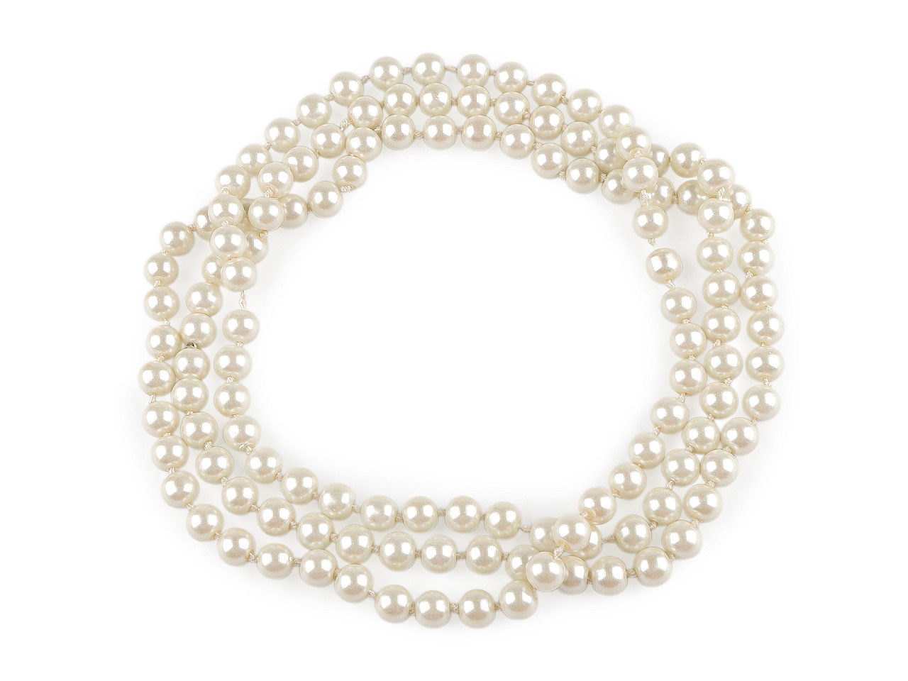 Faux pearl necklace long, retro - Light pink (1 Piece)