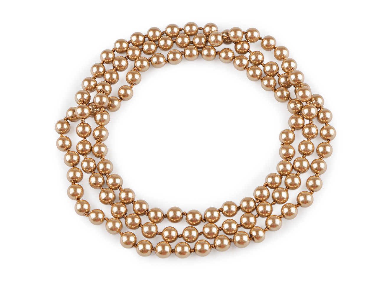 Faux pearl necklace long, retro - Light pink (1 Piece)