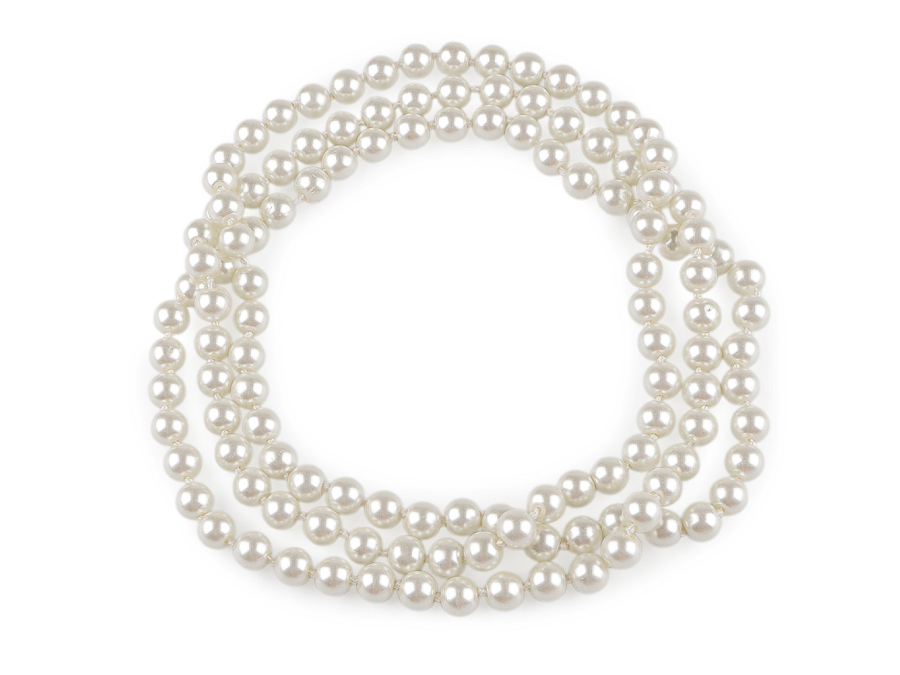 Faux pearl necklace long, retro - Light pink (1 Piece)