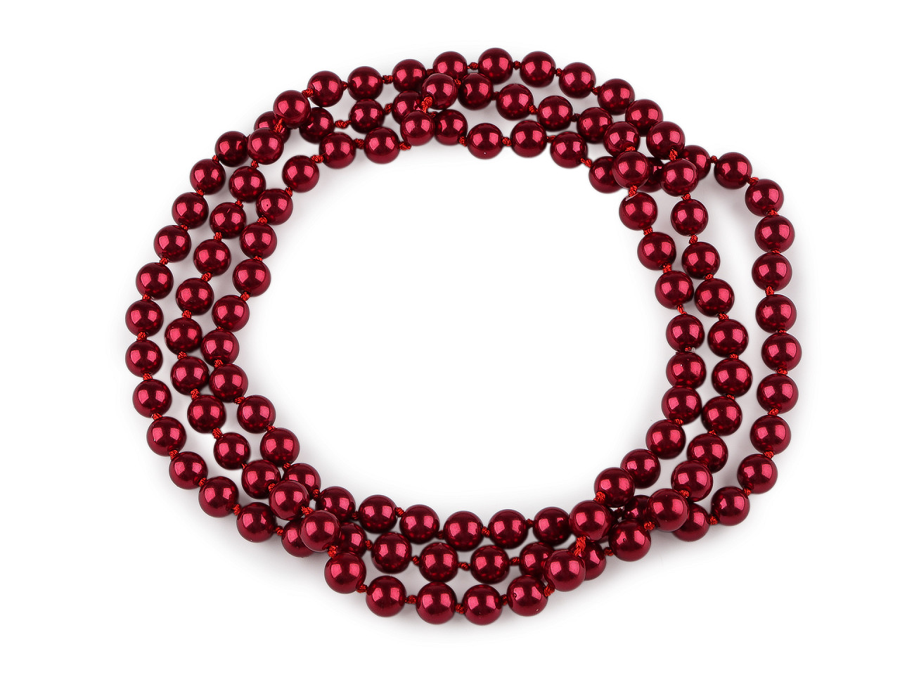 Faux pearl necklace long, retro - Light pink (1 Piece)