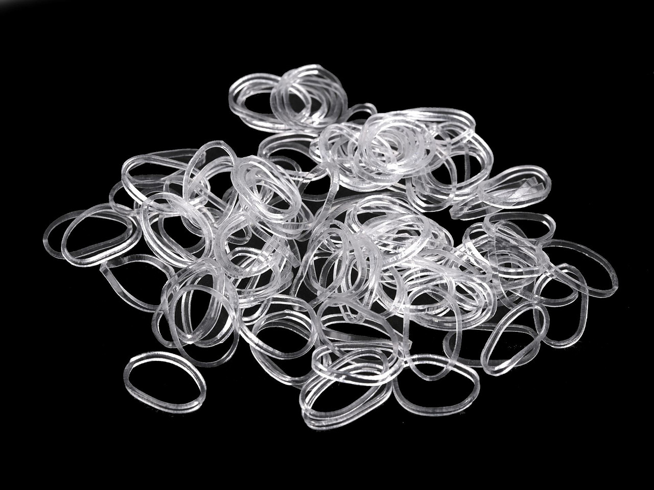 Small transparent hair bands - Transparent (1 Bag)