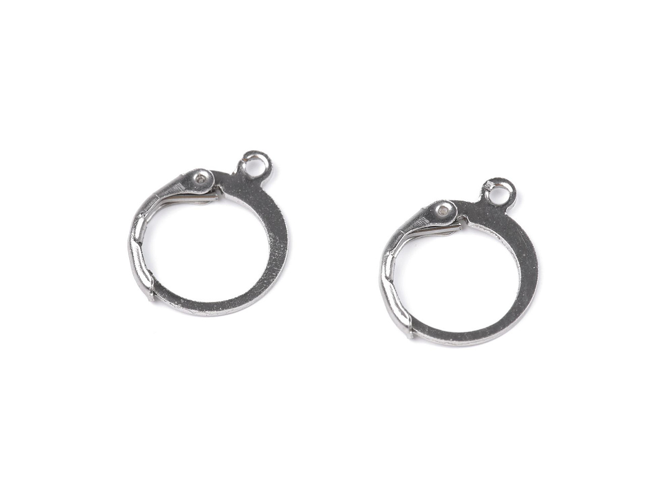 Stainless steel leverback earring findings - Platinum (4 Pieces)