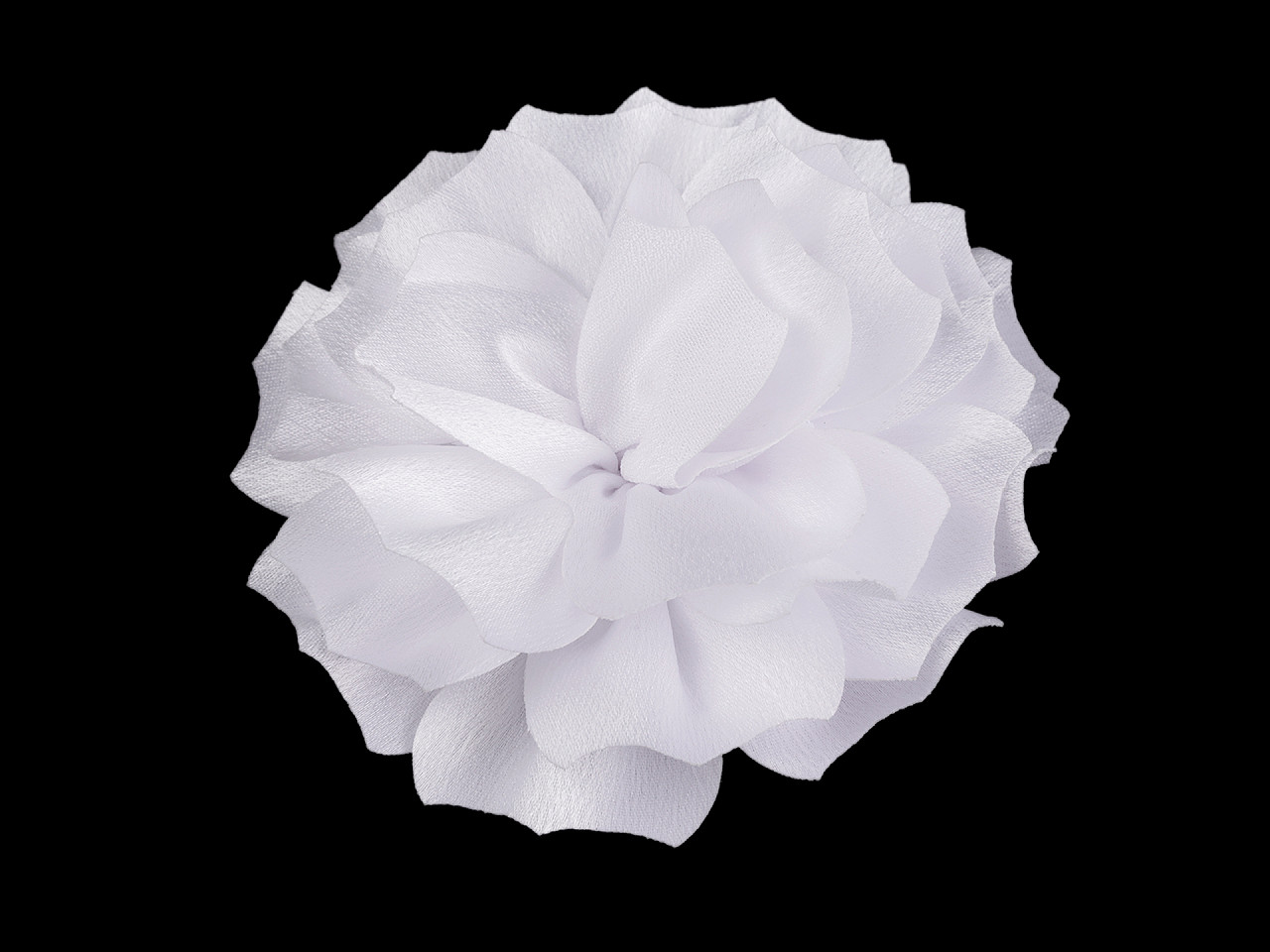 Brooch / hair ornament, satin flower ø11 cm - Salmon (1 Piece)