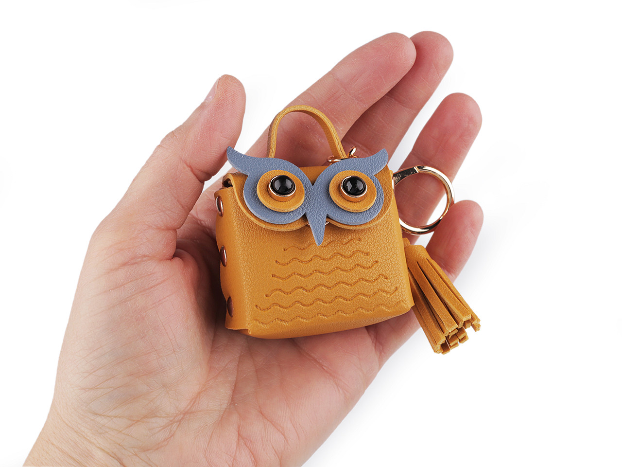Backpack pendant / keychain - owl bag - Mustard (1 Piece)