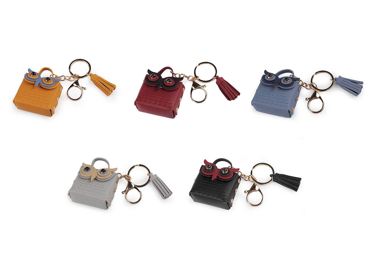 Backpack pendant / keychain - owl bag - Mustard (1 Piece)