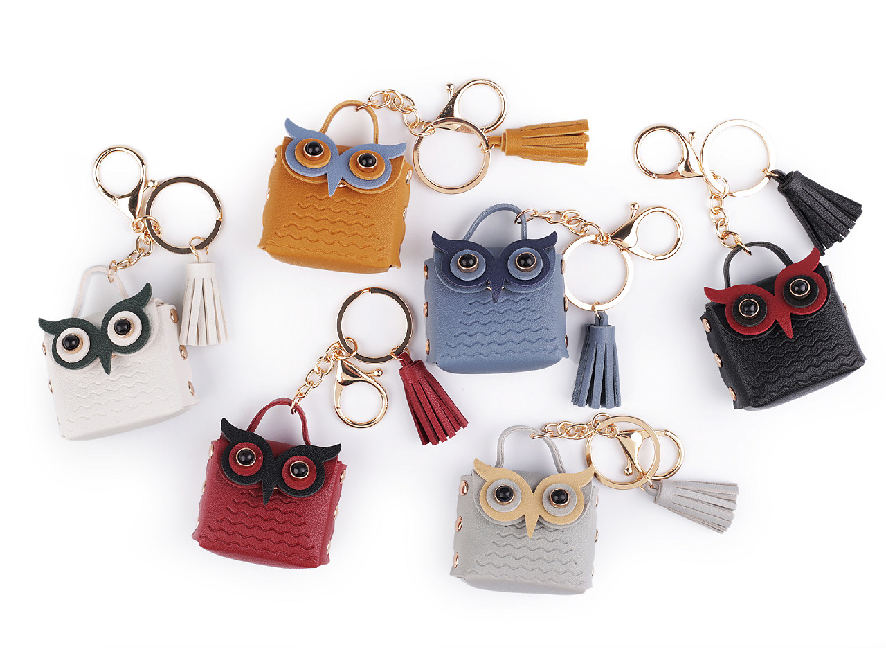 Backpack pendant / keychain - owl bag - Mustard (1 Piece)