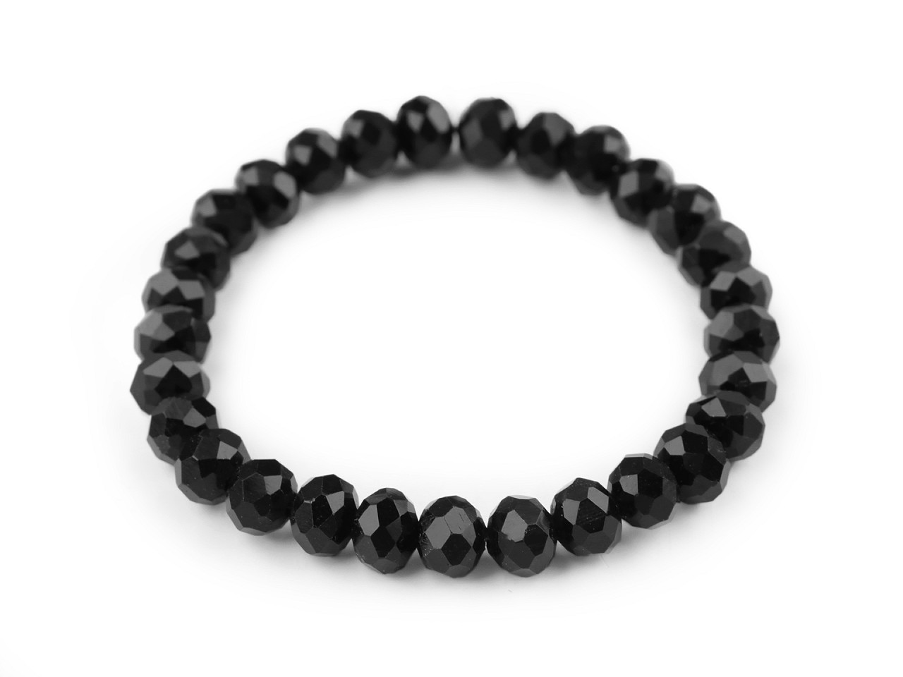 Bracelet made of glass beads with ab effect - Powder (1 Piece)