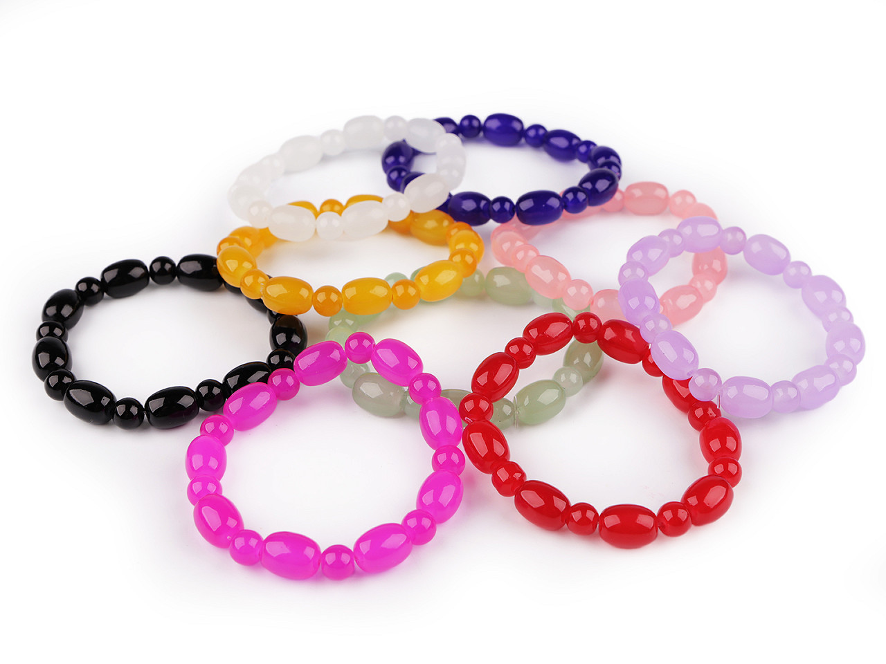 Bracelet made of glass beads - Blue dark (1 Piece)