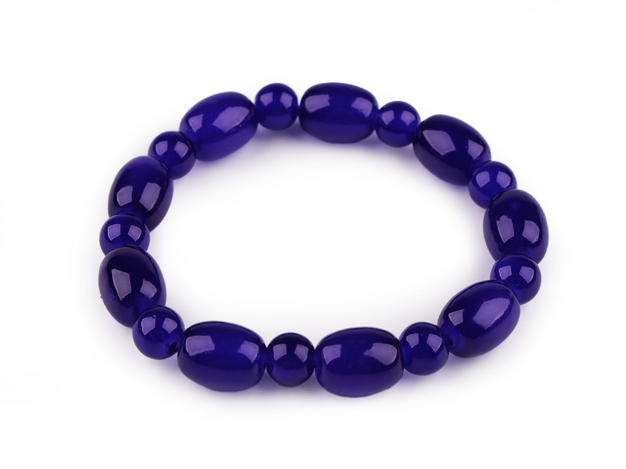 Bracelet made of glass beads - Blue dark (1 Piece)