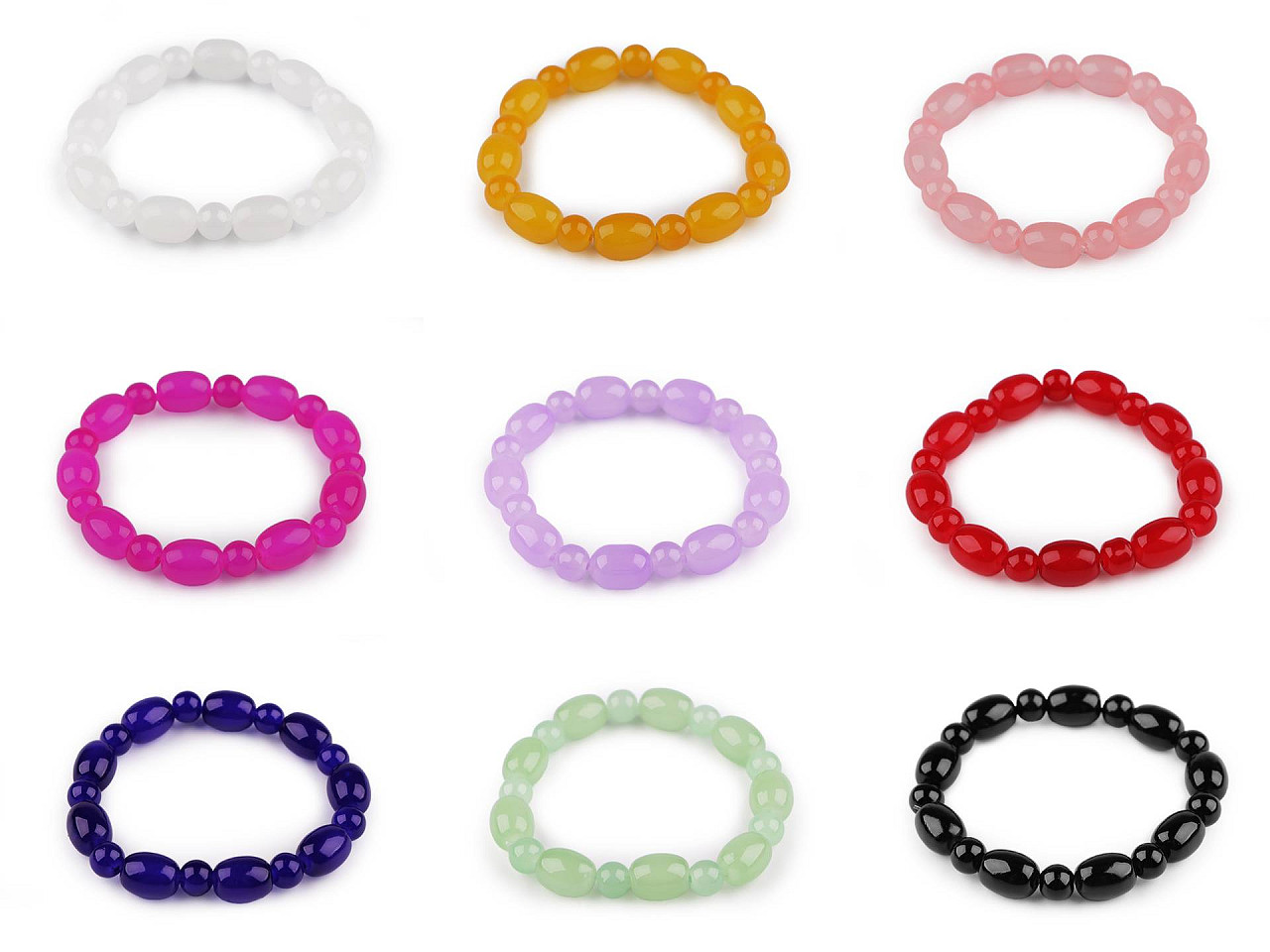 Bracelet made of glass beads - Blue dark (1 Piece)