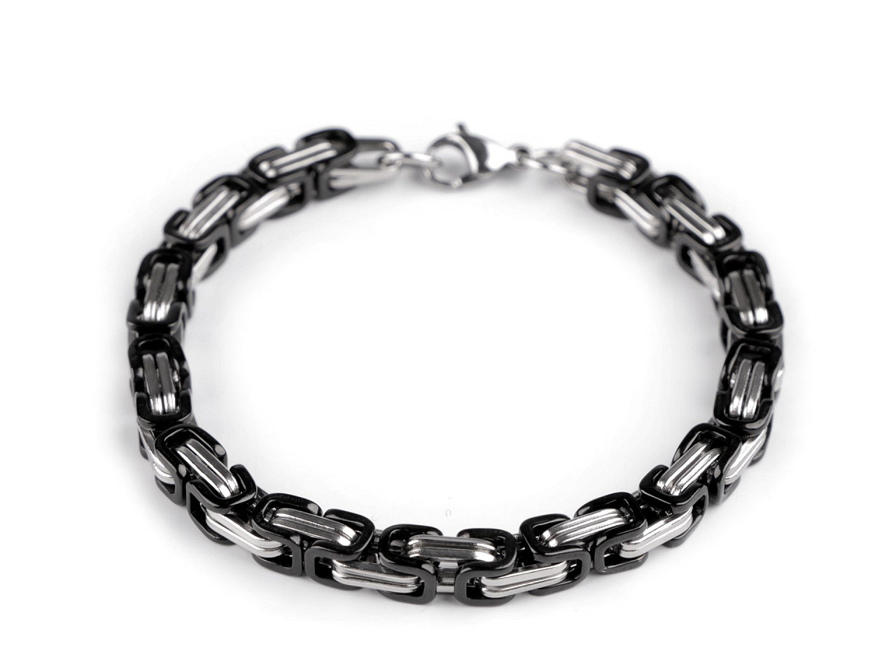Men's stainless steel bracelet - Darksilver (1 Piece)