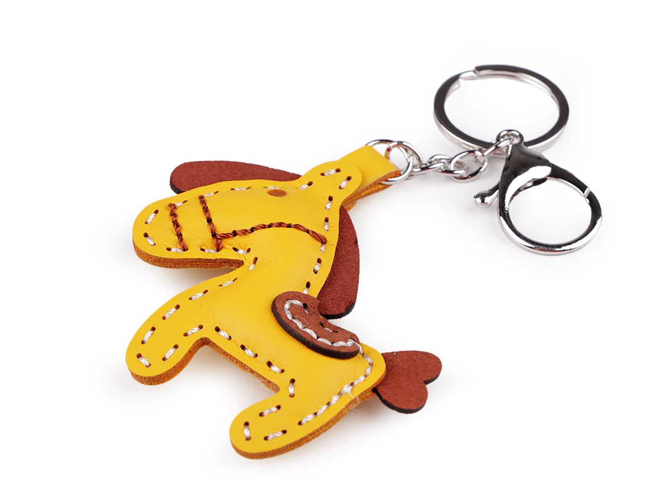 Backpack pendant / keychain - wolf, horse - Mustard (1 Piece)