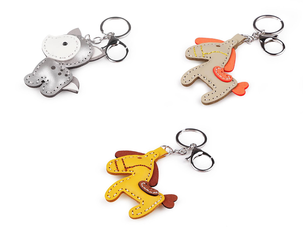 Backpack pendant / keychain - wolf, horse - Mustard (1 Piece)